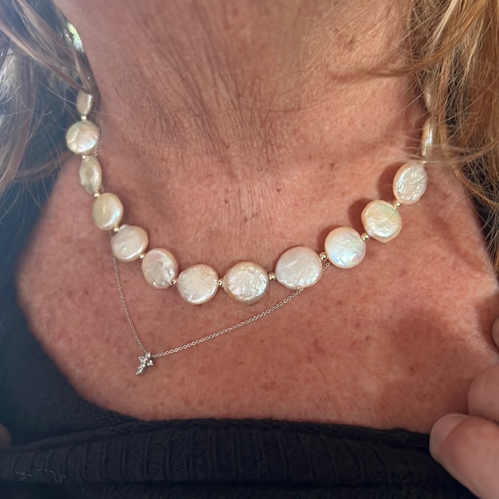 14K gold pearl necklace